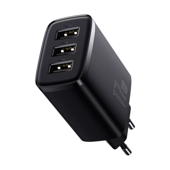 Зарядное устройство Baseus Compact 3U 17W черный (CCXJ020101)