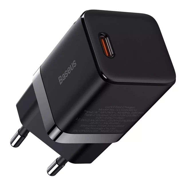 Зарядное устройство Baseus GAN3 FC 1C 30W черный (CCGN010101)