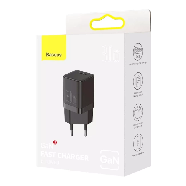 Зарядное устройство Baseus GAN3 FC 1C 30W черный (CCGN010101)