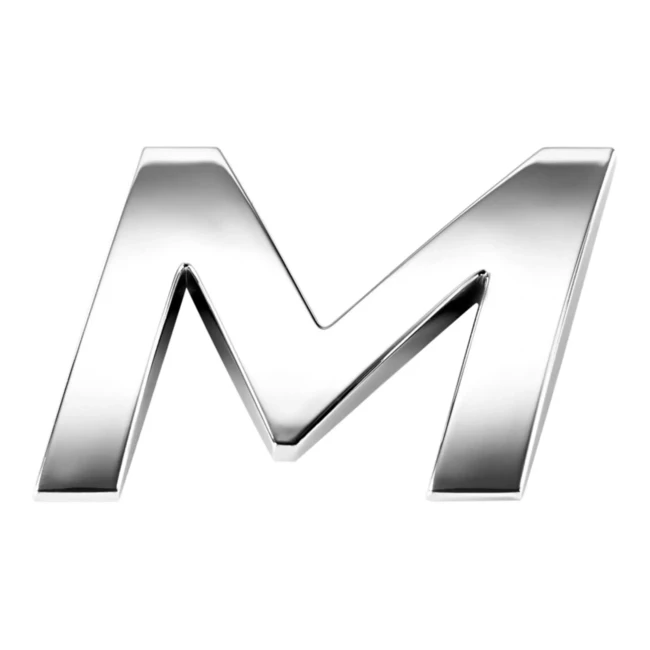 30207 3D-буква MAK: "M" наклон.