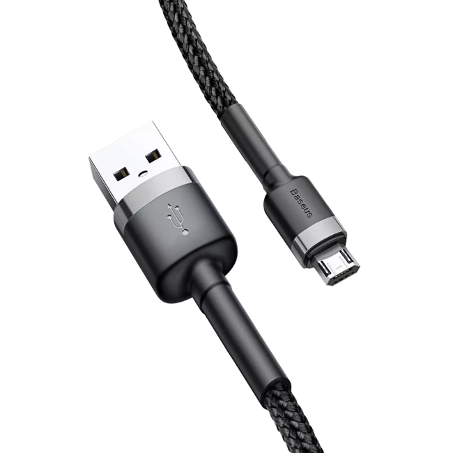 Кабель Baseus Cafule USB Micro 1м чорно-сірий