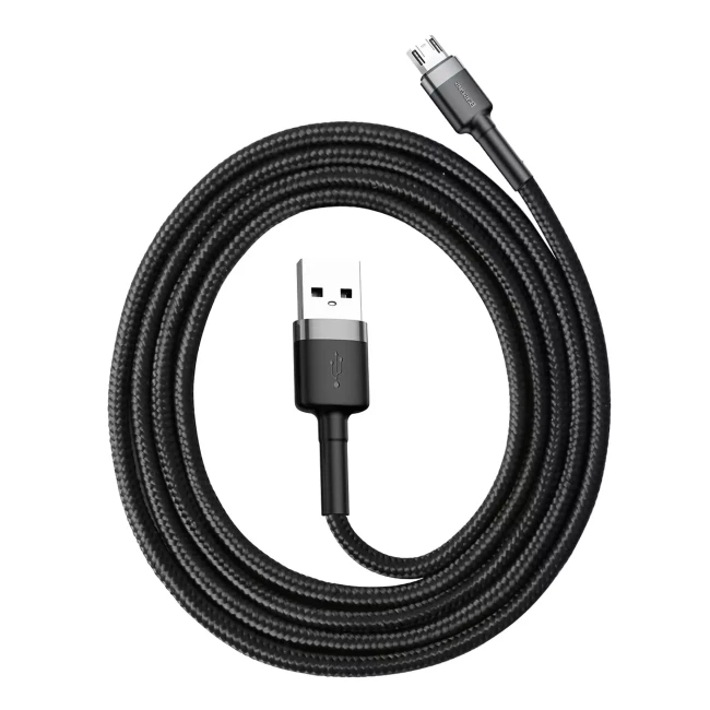 Кабель Baseus Cafule USB Micro 1м чорно-сірий