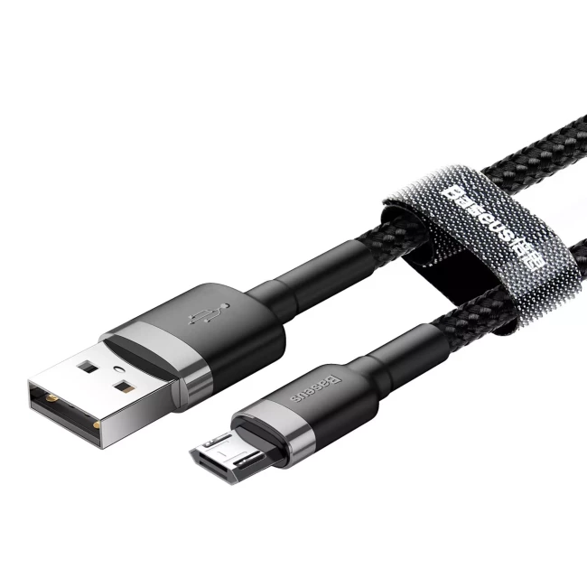 Кабель Baseus Cafule USB Micro 1м чорно-сірий