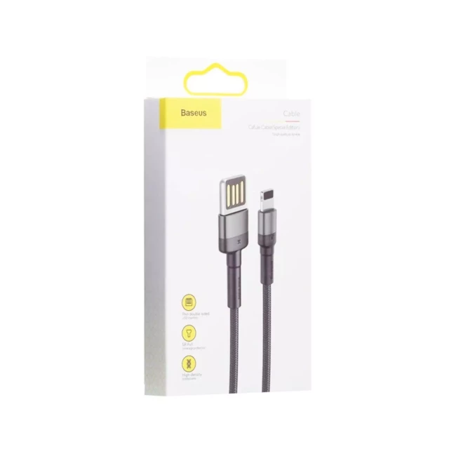 Кабель Baseus USB to Lightning 1.5A 2m сіро-чорний (CALKLF-HG1)