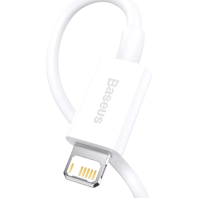 Кабель Baseus USB to Lightning 2.4A 1.5m белый (CALYS-B02)