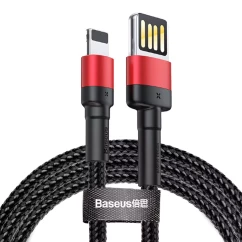 Кабель Baseus USB to Lightning 2.4A 1m красно-черный