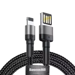 Кабель Baseus USB to Lightning 2.4A 1m серо-черный