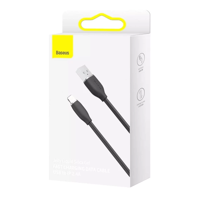 Кабель Baseus USB to Lightning 2.4A 2m черный (CAGD000101)