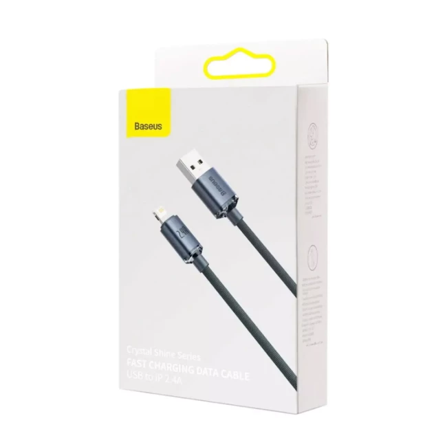 Кабель Baseus USB to Lightning 2.4A 2m чорний (CAJY000101)
