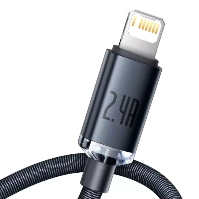 Кабель Baseus USB to Lightning 2.4A 2m чорний (CAJY000101)