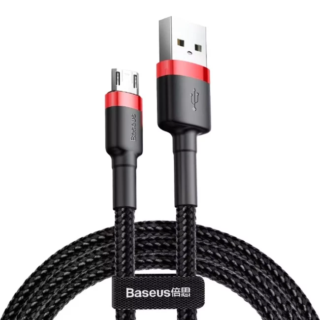 Кабель Baseus USB to Micro 1.5A 2m черный (CAMKLF-C91) Кабель Baseus USB to Micro 1.5A 2m черный (CAMKLF-C91)