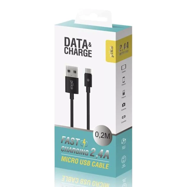 Кабель Piko Micro USB 0,2м CB-UM10 черный