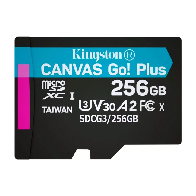 Карта пам'яті Kingston microSDXC 256 GB Canvas Go Plus A2 U3 +SD Карта пам'яті Kingston microSDXC 256 GB Canvas Go Plus A2 U3 +SD