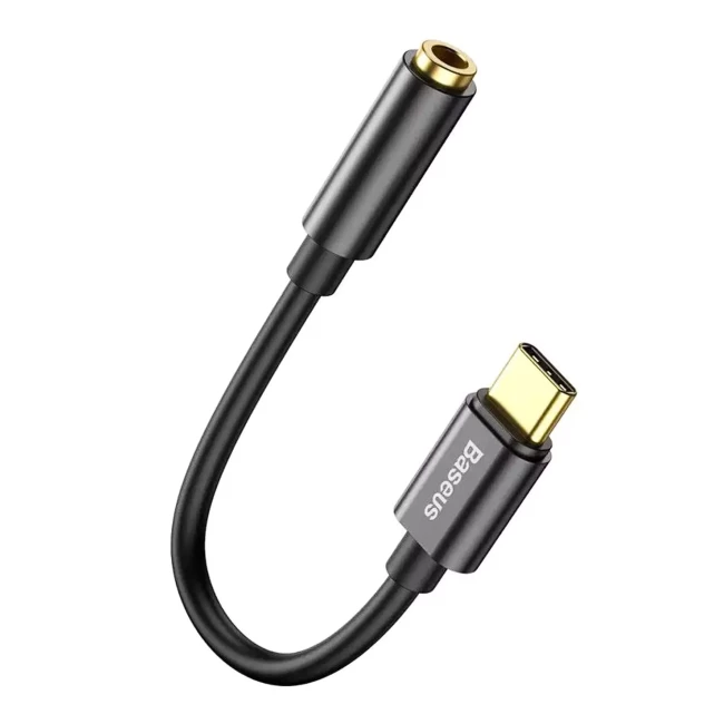 Перехідник Baseus Type-C to 3.5mm Adapter L54 чорний (CATL54-01)