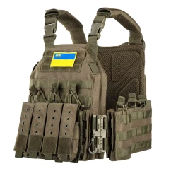 Плитоноска Combat с дополнительными подсумками Тип 3 2Е зеленая
