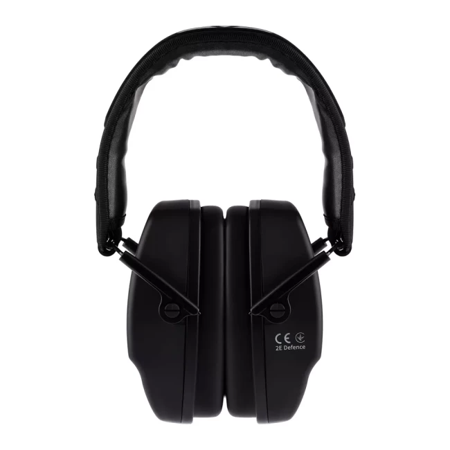 Тактические защитные наушники 2E Defence Black NRR 25 dB пассивные (2E-TPE016BK)