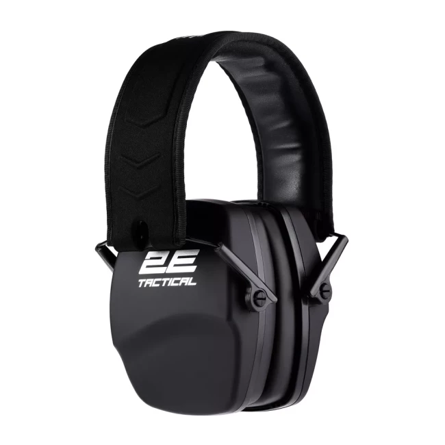 Тактические защитные наушники 2E Defence Black NRR 25 dB пассивные (2E-TPE016BK)