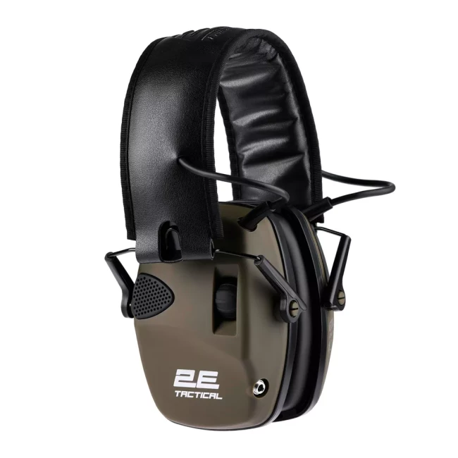 Тактические защитные наушники 2E Pulse Pro Army Green NRR 22 dB активные (2E-TPE026ARGN)