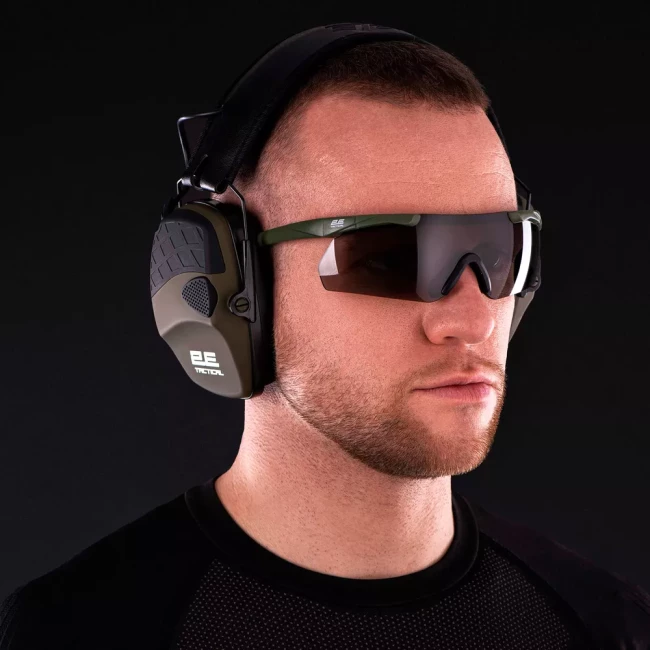 Тактические защитные наушники 2E Pulse Pro Army Green NRR 22 dB активные (2E-TPE026ARGN)