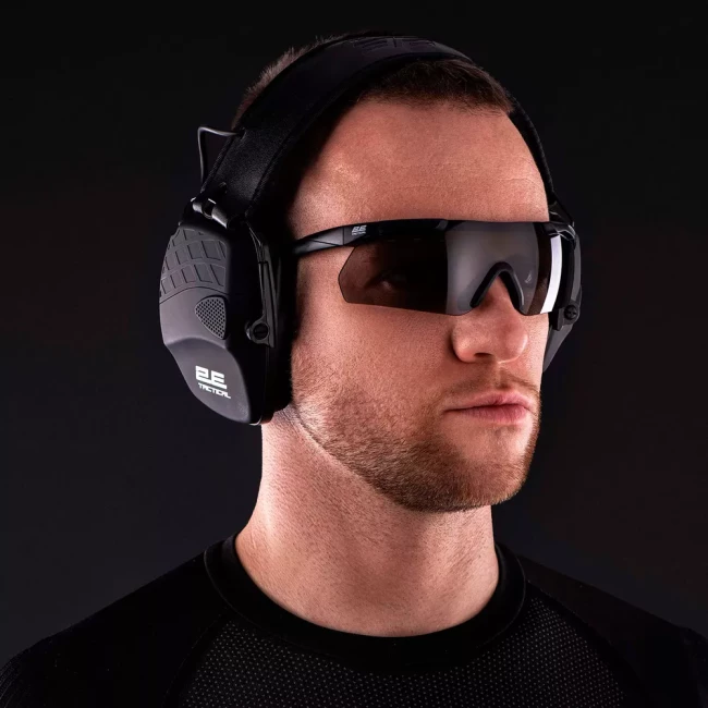 Тактические защитные наушники 2E Pulse Pro Black NRR 22 dB активные (2E-TPE026BK)