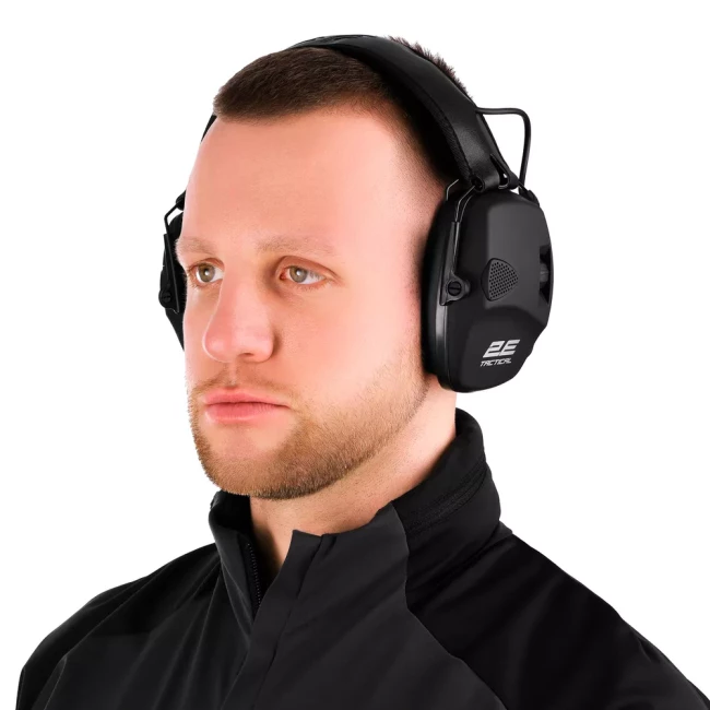 Тактические защитные наушники 2E Pulse Pro Black NRR 22 dB активные (2E-TPE026BK)