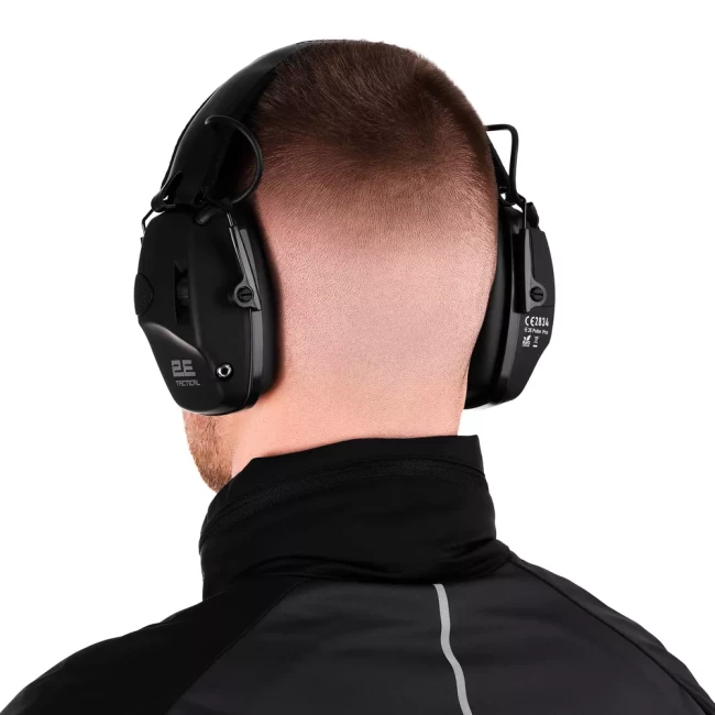 Тактические защитные наушники 2E Pulse Pro Black NRR 22 dB активные (2E-TPE026BK)