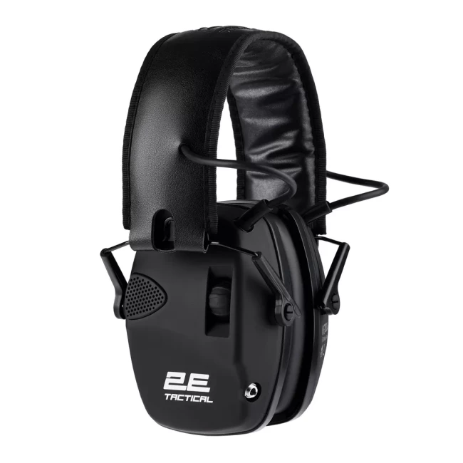 Тактические защитные наушники 2E Pulse Pro Black NRR 22 dB активные (2E-TPE026BK)