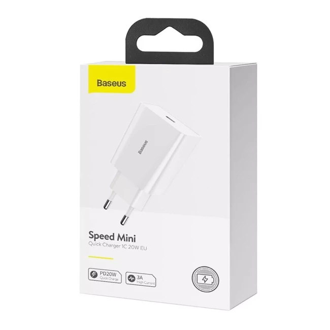 Зарядний пристрій Baseus 20W QC 1С CCFS-SN02 білий