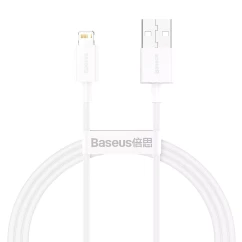 Кабель Baseus USB to Lightning 2.4A 1.5m белый