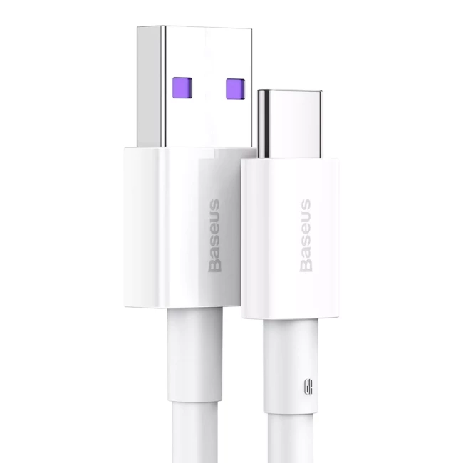 Кабель Baseus USB to Type-C 66W 1m белый (CATYS-02) Кабель Baseus USB to Type-C 66W 1m белый (CATYS-02)
