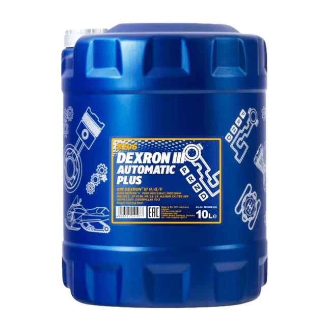 Трансмиссионное масло MANNOL DEXRON III AUTOMATIC PLUS SAE ATF 10л (MN8206-10)