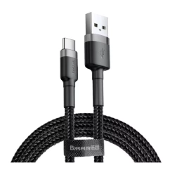 Кабель Baseus Cafule USB Type-C 1м черно-серый
