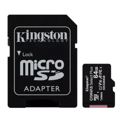 Карта памяти Kingston microSDXC UHS-I 100R A1 64GB class 10+ad