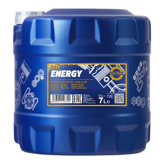 Моторное масло MANNOL ENERGY HC Synthese engine oil 5W-30 7л (MN7511-7)