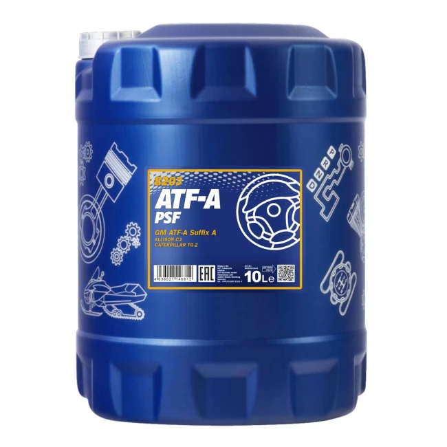 Трансмиссионное масло MANNOL Power steering fluid ATF-A 10л (MN8203-10) Трансмиссионное масло MANNOL Power steering fluid ATF-A 10л (MN8203-10)