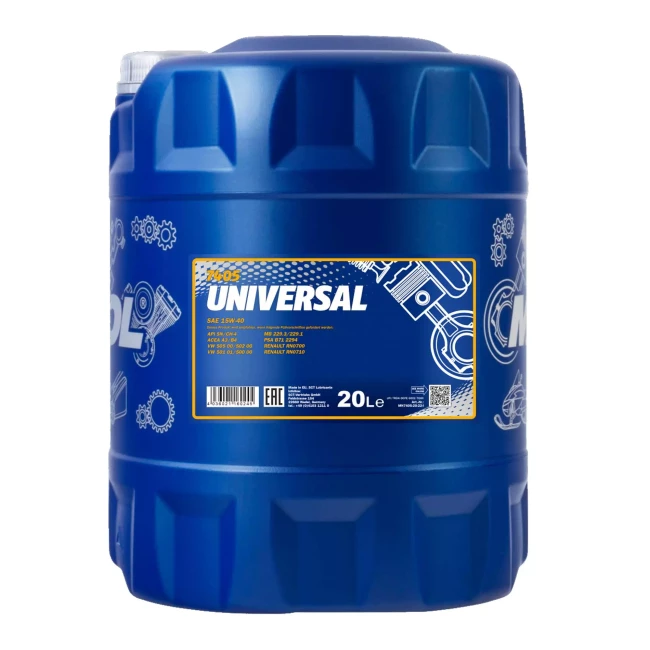 Моторна олива MANNOL UNIVERSAL 15W-40 20л (MN7405-20)