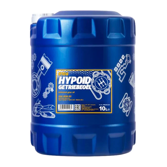 Трансмиссионное масло MANNOL HYPOID GETRIEBEOEL Hypoid Gear Oil SAE 80W-90 10л (MN8106-10)