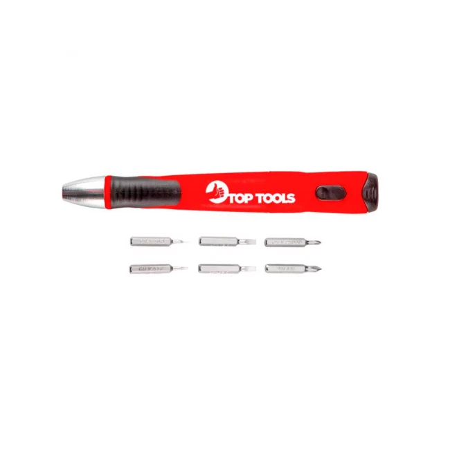 Отвертка Top Tools с насадками 7 шт (39d197) Отвертка Top Tools с насадками 7 шт (39d197)