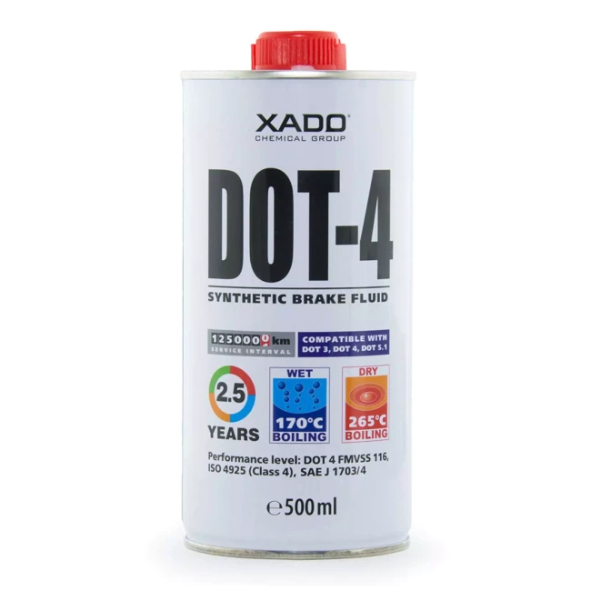 Гальмівна рідина XADO DOT 4 500мл (ХА 54203) Гальмівна рідина XADO DOT 4 500мл (ХА 54203)