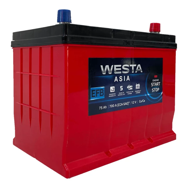 Автомобильный аккумулятор WESTA 6CT-75Ah EFB Asia АзЕ (WAE750)