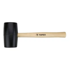 Киянка гумова TOPEX 680 г, дерев'яна рукоятка (02A345)