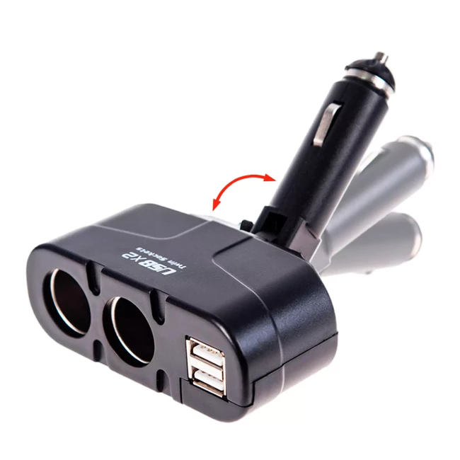 Разветвитель прикуривателя VOIN 1500mA 12/24V 2USB (WF-0668/003)