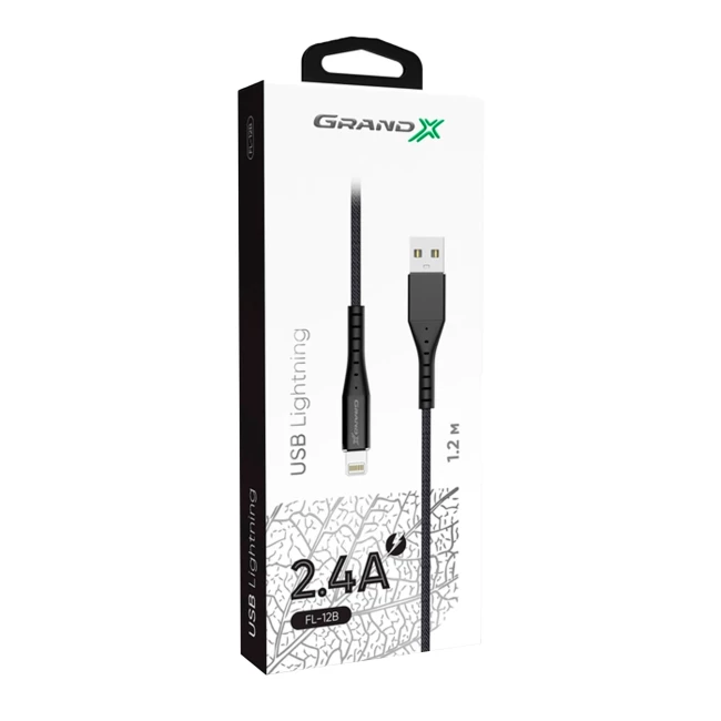 Кабель GRAND-X USB-Lightning 1.2 м (FL-12В)
