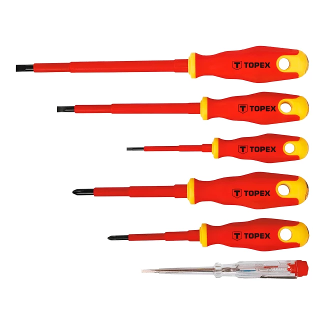 Отвертки TOPEX 1000В, набор 6 шт. (39D673)