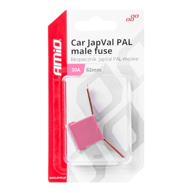 Предохранитель AMiO JAPVAL PAL 62mm Bent Male Fuse 30A (03427/034279)