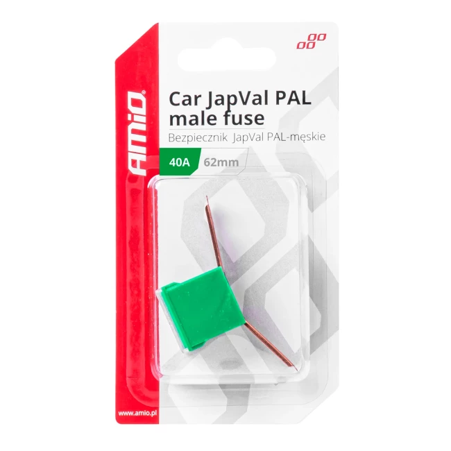 Предохранитель AMiO JAPVAL PAL 62mm Bent Male Fuse 40A (03428/034286)