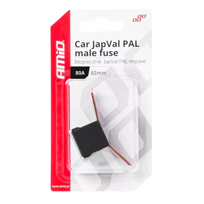 Предохранитель AMiO JAPVAL PAL 62mm Bent Male Fuse 80A (03432/034323)