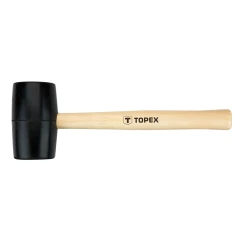 Киянка гумова TOPEX 340 г, дерев'яна рукоятка (02A343)