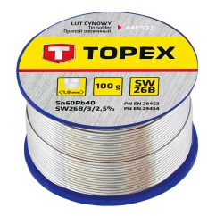 Припой TOPEX оловянный 60%Sn, проволока 1.0 мм,100 г (44E522)