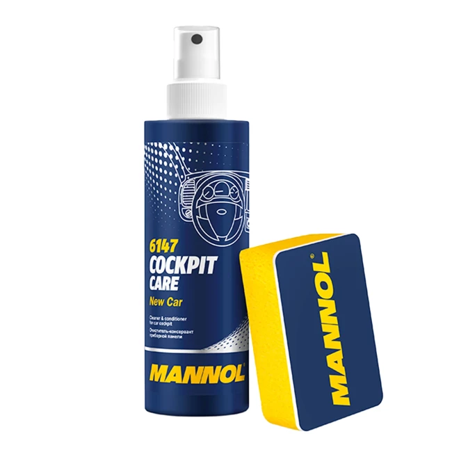 Полироль для пластика MANNOL Cockpit Care New Car + губка, салфетка 250мл (6147) Полироль для пластика MANNOL Cockpit Care New Car + губка, салфетка 250мл (6147)